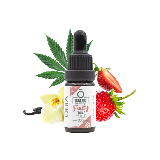 Huile CBD Fraise &amp; Vanille