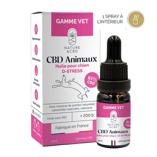 HUILE CBD CHIEN D-STRESS 10% - GAMME VET