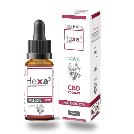 Huile CBD 20% Chanvre Large Spectre Bio 10ml HexaPURE® Hexa3 