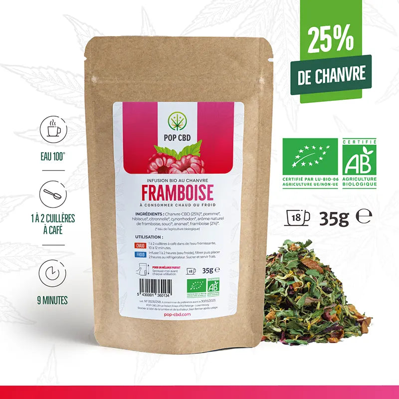 INFUSION CBD BIO : FRAMBOISE