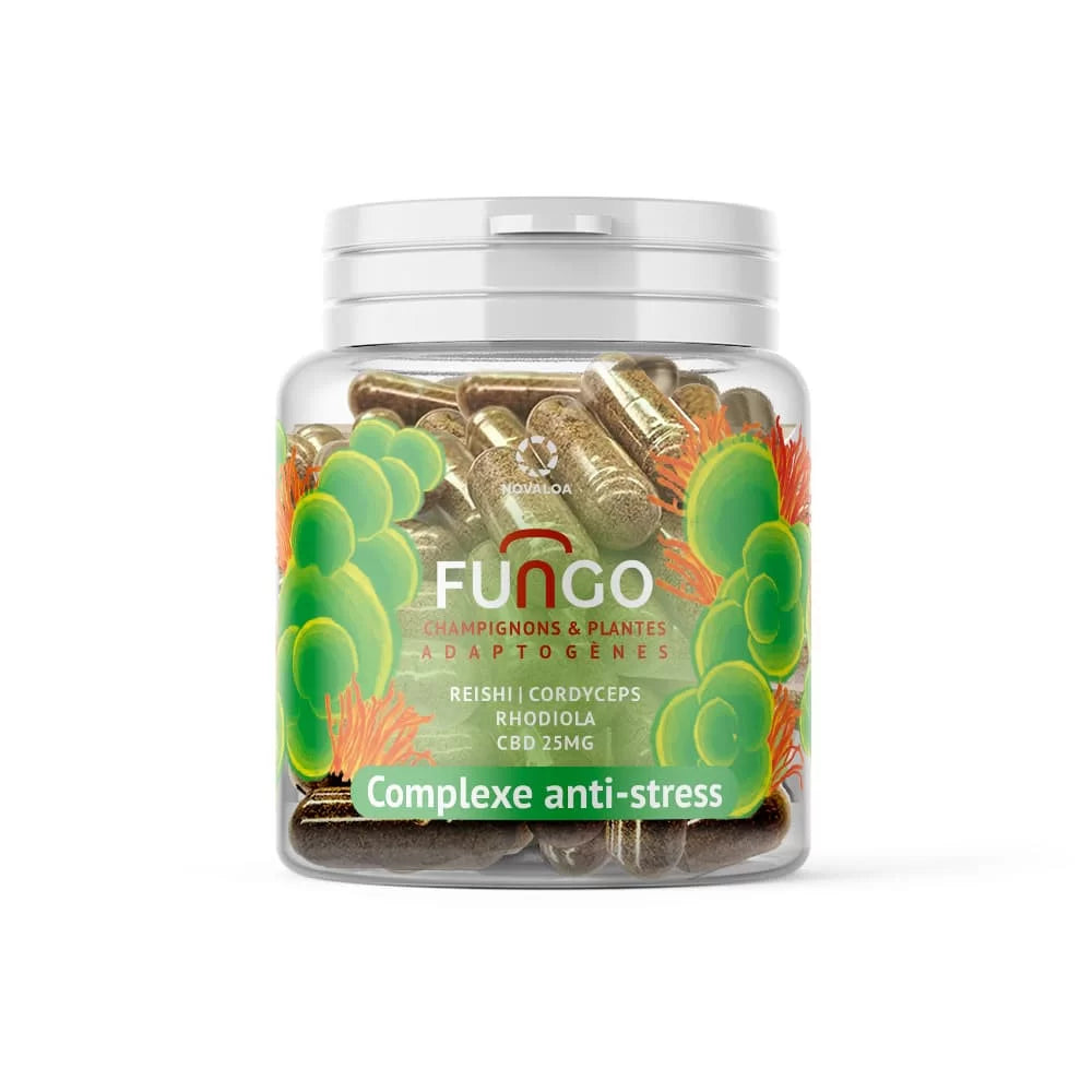 GÉLULES CBD - ANTISTRESS - CHAMPIGNONS ET PLANTES - FUNGO